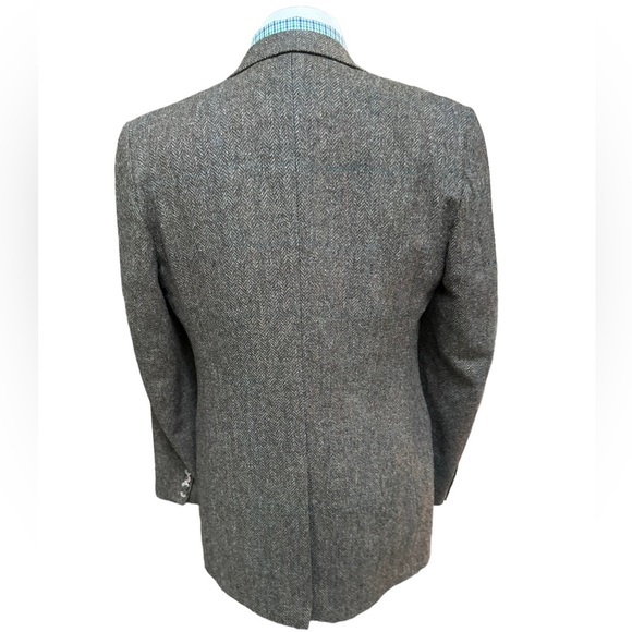 Vintage By Haggar Mens Brown Herringbone Wool Tweed Two Button Sport Coat Sz.42L - Picture 5 of 16